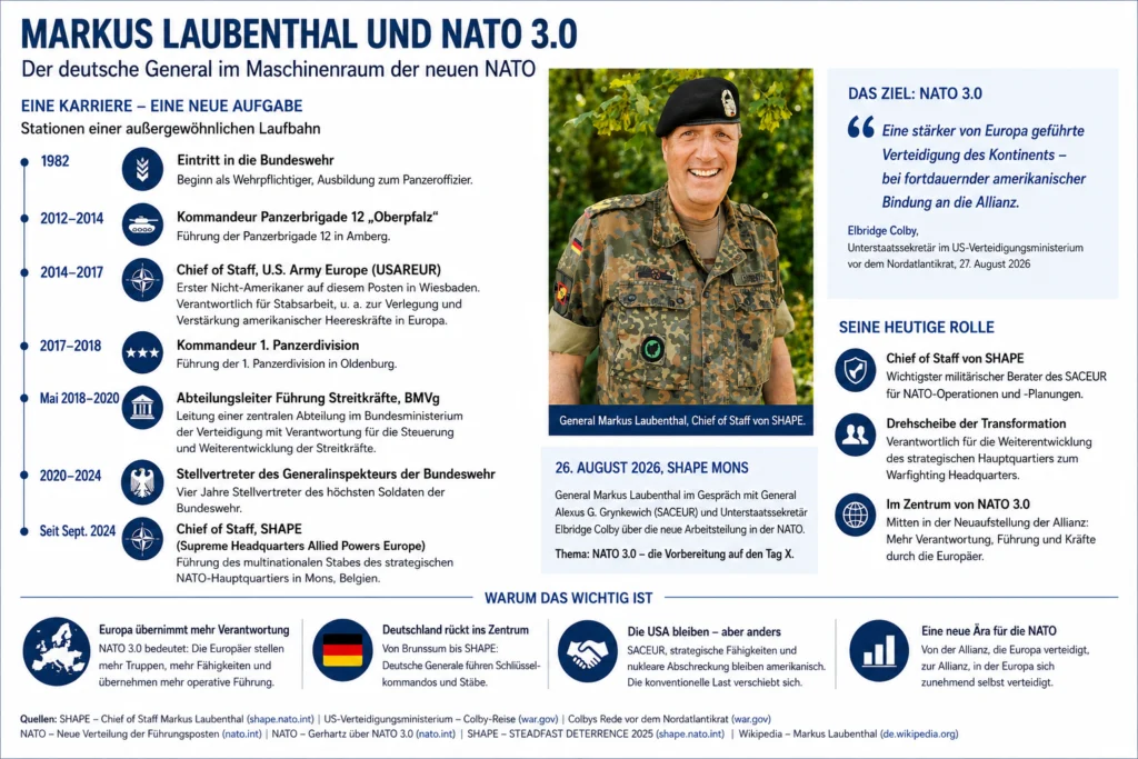 Markus Laubenthal und NATO 3.0: Stationen seiner Laufbahn von 1982 bis SHAPE